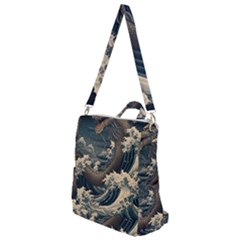 Sea Dragon Kanagawa Sea Monster Crossbody Backpack by Jancukart