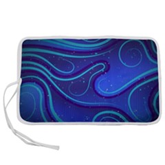 Spiral Shape Blue Abstract Pen Storage Case (l) by Jancukart