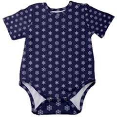 Snowflakes Abstract Snowflake Abstract Pattern Baby Short Sleeve Bodysuit by Jancukart