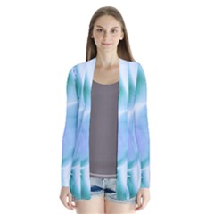 Abstract Flowers Flower Abstract Drape Collar Cardigan by Jancukart