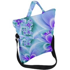 Abstract Flowers Flower Abstract Fold Over Handle Tote Bag by Jancukart