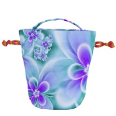 Abstract Flowers Flower Abstract Drawstring Bucket Bag by Jancukart