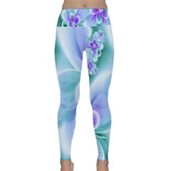 Abstract Flowers Flower Abstract Lightweight Velour Classic Yoga Leggings by Jancukart