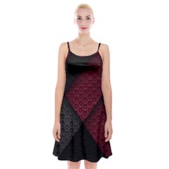 Red Black Abstract Pride Abstract Digital Art Spaghetti Strap Velvet Dress