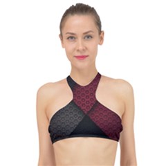 Red Black Abstract Pride Abstract Digital Art High Neck Bikini Top