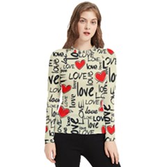 Love Abstract Background Textures Creative Grunge Women s Long Sleeve Rash Guard by Jancukart