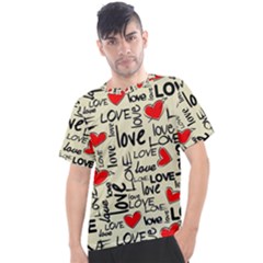 Love Abstract Background Textures Creative Grunge Men s Sport Top by Jancukart