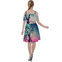 Tree Abstract Field Galaxy Night Nature Cut Out Shoulders Chiffon Dress View2