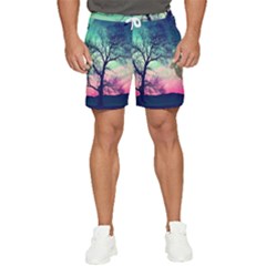 Tree Abstract Field Galaxy Night Nature Men s Runner Shorts by Jancukart