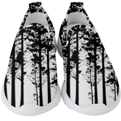 Trees Forest Woods Woodland Trunk Kids  Slip On Sneakers by Jancukart