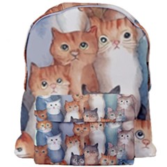Cats Watercolor Pet Animal Mammal Giant Full Print Backpack by Jancukart