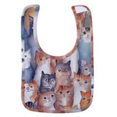 Cats Watercolor Pet Animal Mammal Baby Bib by Jancukart