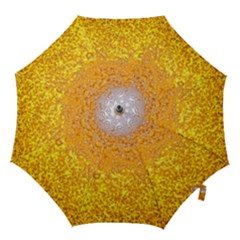 Texture Pattern Macro Glass Of Beer Foam White Yellow Bubble Hook Handle Umbrellas (small) by Semog4