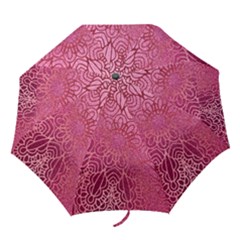 Pink Mandala Glitter Bohemian Girly Glitter Folding Umbrellas by Semog4