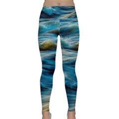 Waves Abstract Waves Abstract Lightweight Velour Classic Yoga Leggings by Semog4