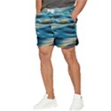 Waves Abstract Waves Abstract Men s Runner Shorts View3