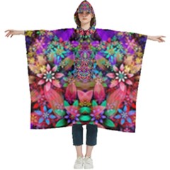 Flower Patterns Abstract Pattern Digital Art Women s Hooded Rain Ponchos by Semog4