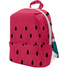 Watermelon Fruit Pattern Zip Up Backpack by Semog4