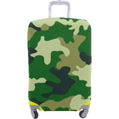 Green Military Background Camouflage Luggage Cover (large) by Semog4