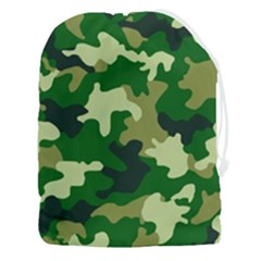 Green Military Background Camouflage Drawstring Pouch (3xl) by Semog4