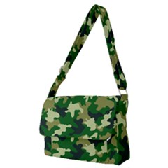Green Military Background Camouflage Full Print Messenger Bag (m) by Semog4