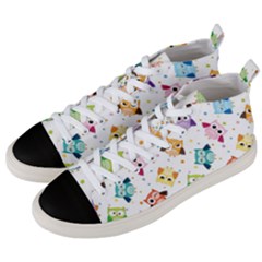 Owl Bird Men s Mid-top Canvas Sneakers by Semog4