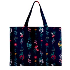 Flowers Pattern Bouquets Colorful Zipper Mini Tote Bag by Semog4