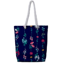 Flowers Pattern Bouquets Colorful Full Print Rope Handle Tote (small) by Semog4
