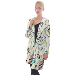 Dreamcatcher Abstract Pattern Hooded Pocket Cardigan by Semog4