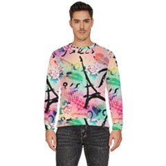 From Paris Abstract Art Pattern Men s Fleece Sweatshirt by Semog4