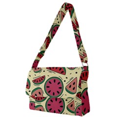 Watermelon Pattern Slices Fruit Full Print Messenger Bag (s) by Semog4