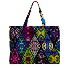 Ethnic Pattern Abstract Zipper Mini Tote Bag