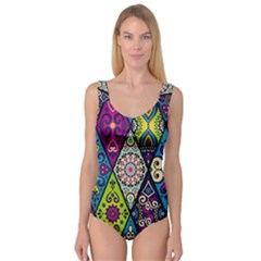 Ethnic Pattern Abstract Princess Tank Leotard 