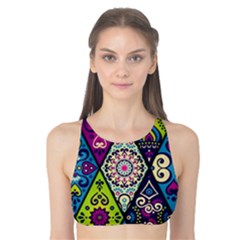 Ethnic Pattern Abstract Tank Bikini Top