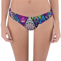 Ethnic Pattern Abstract Reversible Hipster Bikini Bottoms