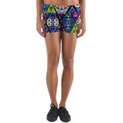 Ethnic Pattern Abstract Yoga Shorts