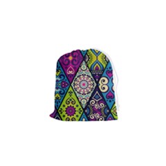 Ethnic Pattern Abstract Drawstring Pouch (XS)