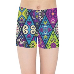 Ethnic Pattern Abstract Kids  Sports Shorts