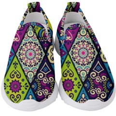 Ethnic Pattern Abstract Kids  Slip On Sneakers