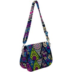 Ethnic Pattern Abstract Saddle Handbag