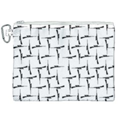 Precision Pursuit: Hunting Motif Black And White Pattern Canvas Cosmetic Bag (xxl) by dflcprintsclothing