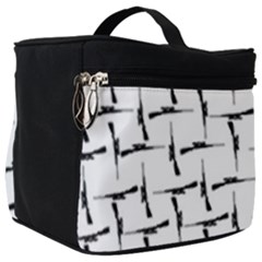 Precision Pursuit: Hunting Motif Black And White Pattern Make Up Travel Bag (big) by dflcprintsclothing