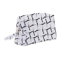 Precision Pursuit: Hunting Motif Black And White Pattern Wristlet Pouch Bag (medium) by dflcprintsclothing