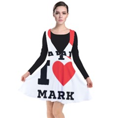 I Love Mark Plunge Pinafore Dress by ilovewhateva