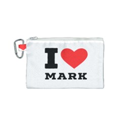 I Love Mark Canvas Cosmetic Bag (small) by ilovewhateva