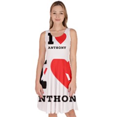 I Love Anthony  Knee Length Skater Dress With Pockets by ilovewhateva