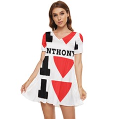 I Love Anthony  Tiered Short Sleeve Babydoll Dress by ilovewhateva