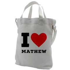 I Love Mathew Canvas Messenger Bag by ilovewhateva