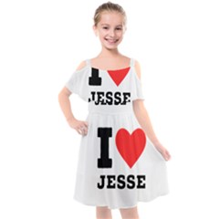 I Love Jesse Kids  Cut Out Shoulders Chiffon Dress by ilovewhateva