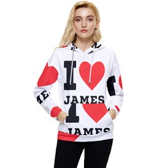 I Love James Women s Lightweight Drawstring Hoodie